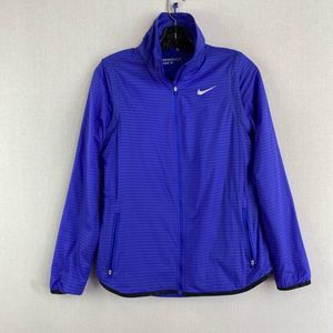 NIKE Striped Golf Jacket w/ Detachable Sleeves